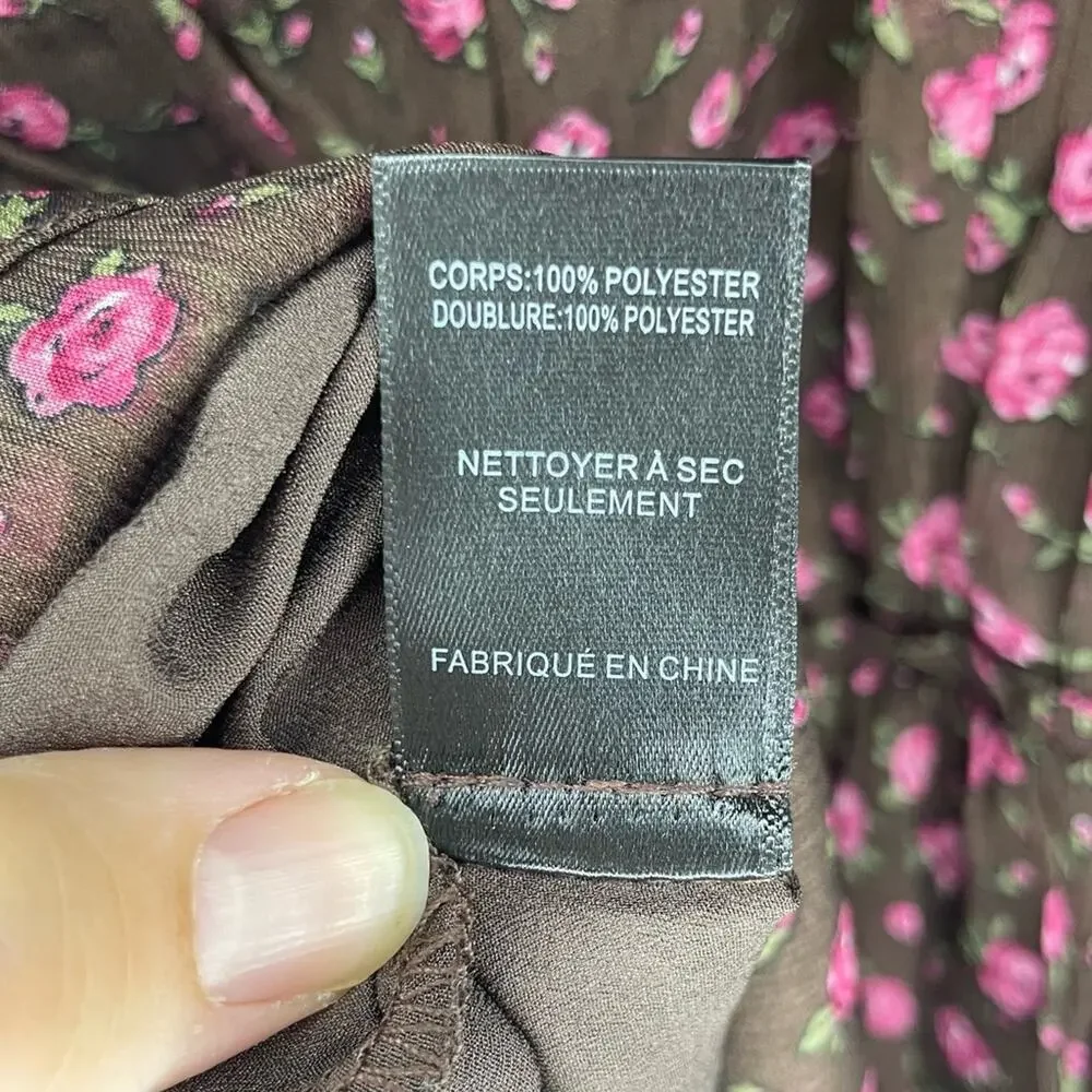 NWT New ASTR The Label Floral Print Smocked Babydoll Top Size L - Picture 10 of 12